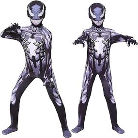 img 1 attached to Unleash the Superhero in Your Child with the Bodysuit Superhero Halloween Costume!