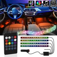 🚗 mega racer rgb interior car lights - led strip lights for car with music sync effects - remote controlled waterproof under dash car lighting kit logo