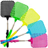 🪰 yoya pet fly swatter 5 pack: plastic & stainless steel extendable handle - strong, flexible, and durable telescopic swatter set logo