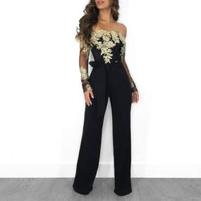img 1 attached to 👗 Chic and Stylish Women's Kimono Jumpsuit: Vintage Cocktail Attire in Jumpsuits, Rompers & Overalls - Shop Now!