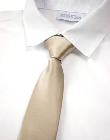 img 3 attached to 👔 Solid Color Microfiber Zipper Tie for Boys by Spring Notion