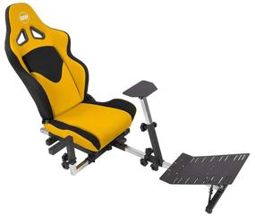 img 3 attached to 🎮 OpenWheeler GEN3 Racing Wheel Stand Cockpit - Yellow on Black | Logitech G923, G29, G920, Thrustmaster, Fanatec Compatible | Xbox One, PS4, PC Platforms