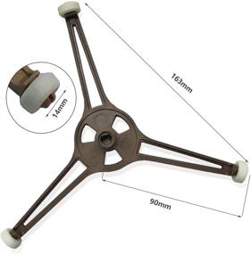 img 2 attached to 🔁 Microwave Turntable Arm Glass Play Tray Roller Guide Stand Holder for 6.4" Flat Glass Turntable