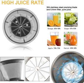 img 1 attached to 🥤 Powerful HERRCHEF Juicer Machines - High-Speed 600W Juice Extractor with 3'' Big Mouth Feed Chute, Anti-drip Design, and BPA-Free Stainless Steel Centrifugal Juicer - Effortlessly Extract Nutritious Juice from Various Fruits and Vegetables - Easy to Clean!