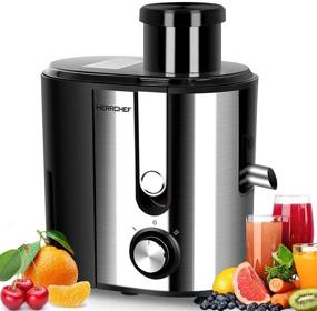 img 4 attached to 🥤 Powerful HERRCHEF Juicer Machines - High-Speed 600W Juice Extractor with 3'' Big Mouth Feed Chute, Anti-drip Design, and BPA-Free Stainless Steel Centrifugal Juicer - Effortlessly Extract Nutritious Juice from Various Fruits and Vegetables - Easy to Clean!