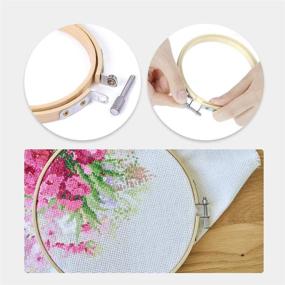 img 2 attached to 🪡 Enhanced Wood Embroidery Hoop with Rounded Edges (Set of 3, 8-Inch)