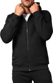 img 2 attached to Men's Fleece Jackets Sherpa Lined Sweatshirt - Heavyweight, Thick, and Warm with Zipper Pockets