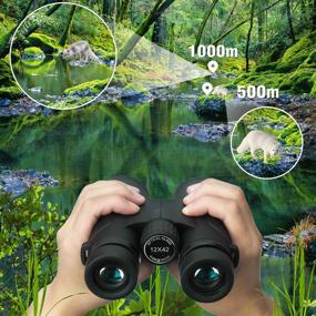 img 2 attached to Binoteck 12x42 Bird-Watching Binoculars for Adults - Compact HD Vision Binoculars for Travel, Hunting, Concerts, Opera, Sports - BAK4 Prism, FMC Lens - Includes Phone Mount, Strap, Carrying Bag