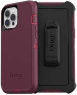 otterbox defender series screenless edition case for iphone 12 pro max - berry potion (raspberry wine/boysenberry) logo