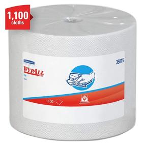 img 1 attached to 🧻 Wypall X50 Disposable Cloths (35015): Strong, Extended Use Jumbo Roll, 1,100 White Sheets