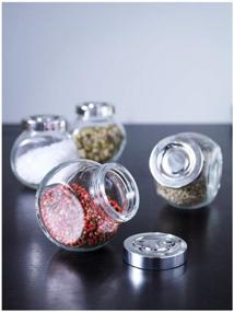 img 2 attached to 🌶️ IKEA RAJTAN Spice Jars, Clear Glass with Aluminum Color (1-Pack, 4-Count)