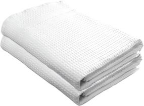 img 4 attached to 🚿 Gilden Tree Premium Waffle Weave Bath Towels 2 Pc Set - Luxurious, Quick Dry, and Lint Free Towels in Solid White Color