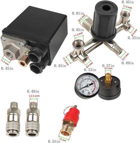 img 3 attached to 🔧 Air Compressor Pressure Switch Kit with Regulator Control Valve, Gauge, and Assembly of Pressure Regulating Valve - Air Compressor Parts