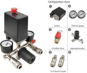 img 2 attached to 🔧 Air Compressor Pressure Switch Kit with Regulator Control Valve, Gauge, and Assembly of Pressure Regulating Valve - Air Compressor Parts