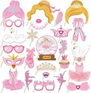 captivating ballet memories: kristin paradise 25pcs ballerina 📸 photo booth props for unforgettable selfies & party delight logo