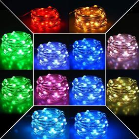img 3 attached to 🎄 Aluan Christmas String Lights: 12 Modes 12 Colors Changing Fairy Lights with Remote & Timer - 100 LED 39.4ft USB Powered Lights for Bedroom, Wedding, Xmas Indoor Decor