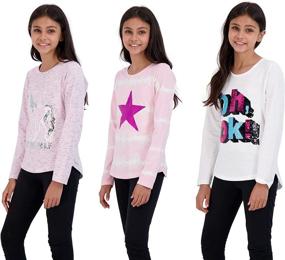 img 3 attached to 🌟 Star Ride T Shirt Multipack: Girls' Pink Fuchsia Antique Tops, Tees & Blouses Collection