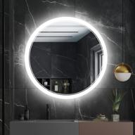 36-inch led round bathroom mirror by istripmf - frameless shatterproof circle vanity mirrors with anti-fog, dimmable memory, cri90 backlit lighting - lighted bathroom mirror логотип
