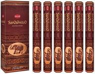 🔥 hem brand hand rolled india incense sandalwood, 120 sticks in a 6-pack логотип
