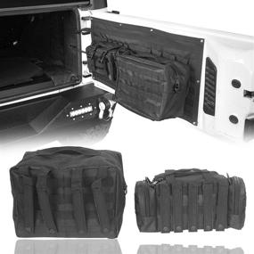 img 4 attached to 🚪 Hooke Road JK Wrangler Tailgate Storage Bags - Back Door Cargo Organizer Kit for 2007-2018 Jeep JK Wrangler & Unlimited (SEO Optimized)