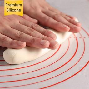 img 3 attached to 🍪 GREENRAIN XXL Silicone Pastry Mat: Non Stick Baking, Fondant, Counter, Dough Rolling & Oven Liner- 24''(W) x 32''(L)