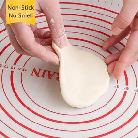 img 2 attached to 🍪 GREENRAIN XXL Silicone Pastry Mat: Non Stick Baking, Fondant, Counter, Dough Rolling & Oven Liner- 24''(W) x 32''(L)