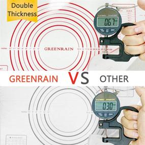 img 1 attached to 🍪 GREENRAIN XXL Silicone Pastry Mat: Non Stick Baking, Fondant, Counter, Dough Rolling & Oven Liner- 24''(W) x 32''(L)