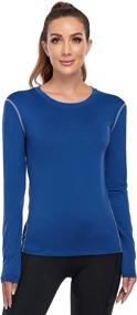 img 3 attached to 🏃 WANAYOU Women's Compression Shirt: Stay Dry, Run Longer with Long Sleeve Athletic T-Shirt