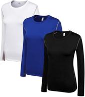 🏃 wanayou women's compression shirt: stay dry, run longer with long sleeve athletic t-shirt logo