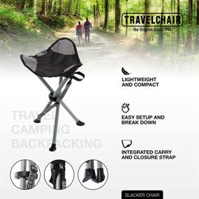 img 2 attached to Ultimate Comfort on the Go: TravelChair Original and Big Slacker Chair - Compact, Folding Tripod Camping Stool