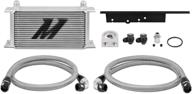 mishimoto mmoc-350z-03 oil cooler kit compatible with nissan 350z 2003-2009/ infiniti g35 2003-2007 (coupe only) silver logo