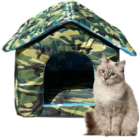 img 3 attached to 🐱 KUDES Water-Resistant Cat House: Durable Four-Season Pet Nest & Shelter for Indoor/Outdoor Use