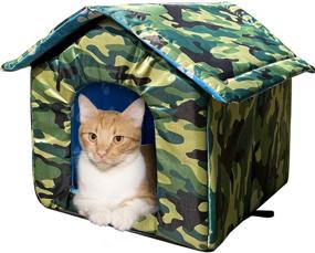 img 4 attached to 🐱 KUDES Water-Resistant Cat House: Durable Four-Season Pet Nest & Shelter for Indoor/Outdoor Use