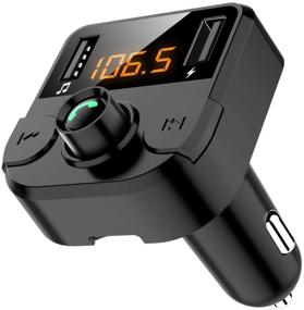 img 4 attached to 🚗 Bluetooth FM Transmitter for Car with BT 5.0, 3.1A Adapter & Hands-Free Calls - Music Player, Charger Kit, 2 USB Ports and U Disk/TF Card Support