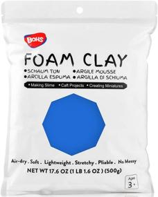 img 4 attached to 📦 BOHS Blue Squishy Slime and Foam Clay, Air Dry – Perfect for School Arts & Crafts Projects – 1.1 Pound/500g