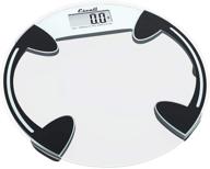 escali b180rc glass platform bathroon scale round logo