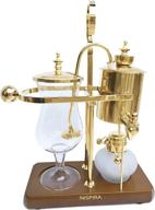 indulge in elegance with the nispira belgian belgium 👑 luxury royal family balance syphon siphon coffee maker in gold color логотип