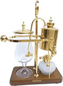 img 4 attached to Indulge in Elegance with the Nispira Belgian Belgium 👑 Luxury Royal Family Balance Syphon Siphon Coffee Maker in Gold Color