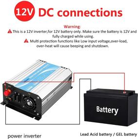 img 1 attached to GIANDEL 600W Pure Sine Wave Power Inverter 12V DC to 110V 120V - Remote Control, Dual AC Outlets, USB Port - Ideal for RVs, Cars, Solar Systems, Emergencies
