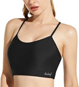 img 4 attached to 👙 BALEAF Women's Modest Bikini Top: Stylish Midkini Sports Bra Swimsuit for Active Swimwear with UPF 50+