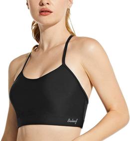 img 2 attached to 👙 BALEAF Women's Modest Bikini Top: Stylish Midkini Sports Bra Swimsuit for Active Swimwear with UPF 50+