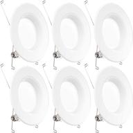 sunco lighting 6 pack - 5/6 inch led recessed downlights logo