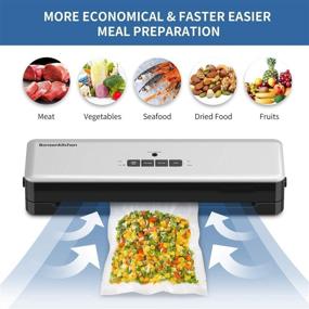 img 2 attached to 🍽️ Food Preservation Vacuum Sealer Machine with Food Saver Bags – Automatic Air Sealing System, Dry & Moist Food Modes, Lower Noise, Easy-to-Clean