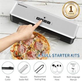 img 3 attached to 🍽️ Food Preservation Vacuum Sealer Machine with Food Saver Bags – Automatic Air Sealing System, Dry & Moist Food Modes, Lower Noise, Easy-to-Clean