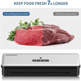 img 1 attached to 🍽️ Food Preservation Vacuum Sealer Machine with Food Saver Bags – Automatic Air Sealing System, Dry & Moist Food Modes, Lower Noise, Easy-to-Clean