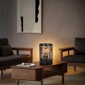 img 1 attached to Foromans Scent Wax Melts Warmer: Enhance Your Home Décor with the Black Castle & Forest Style Fragrance Oil Warmer Lamp