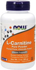 img 4 attached to L-Carnitine Tartrate Pure Powder by NOW Supplements - Boost Cellular Energy, Essential Amino Acid, 3-Ounce
