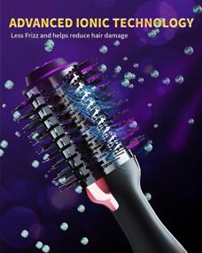 img 1 attached to 💇 4 in 1 Hair Dryer Brush Styler with Negative Ionic - Perfect Hair Dryer and Styling Tool Gift for Women