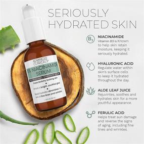 img 2 attached to Powerful Advanced Clinicals Niacinamide Serum - Dark Spot & Age Spot Remover with Hyaluronic 🌟 Acid, Ferulic Acid, Aloe Vera & Fruit Extracts - Skin Serum for Face 1.75 fl oz