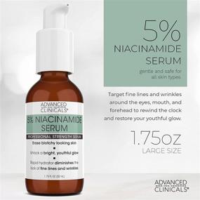 img 3 attached to Powerful Advanced Clinicals Niacinamide Serum - Dark Spot & Age Spot Remover with Hyaluronic 🌟 Acid, Ferulic Acid, Aloe Vera & Fruit Extracts - Skin Serum for Face 1.75 fl oz